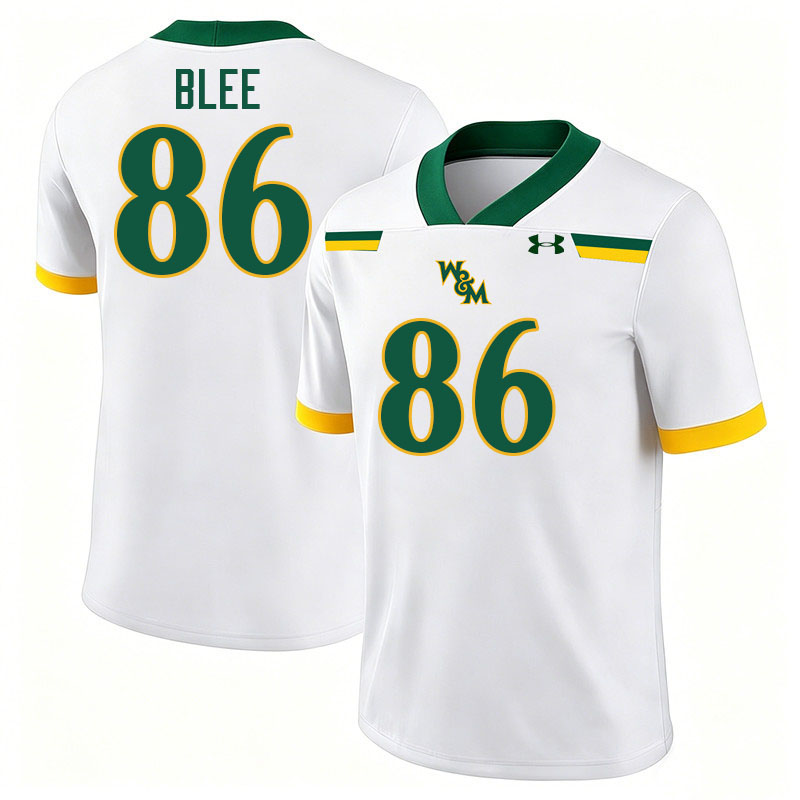 William & Mary Tribe #86 Jackson Blee College Football Jerseys,Uniforms-White